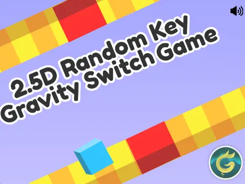 2.5d random key gravity switch dash game