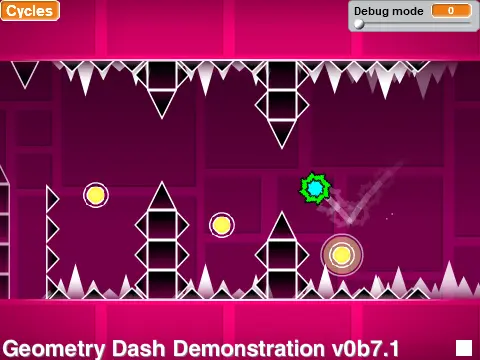 Screenshot of Accurate Geometry Dash v0b8 level