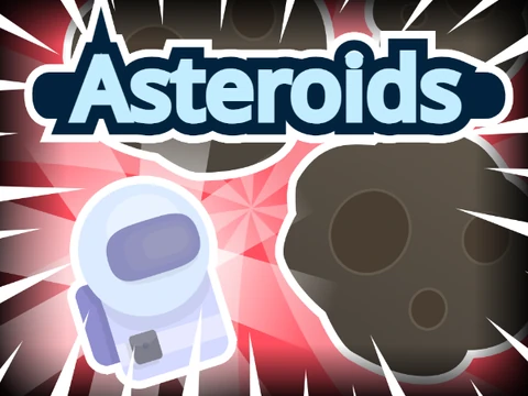 Asteroids v0.2 space dodging game screenshot with asteroids and ship