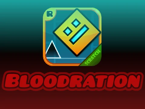 Screenshot of the Bloodration Easy Demon level in Geometry Dash style
