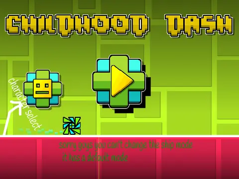 Screenshot of Childhood Dash Geometry Dash project about memories