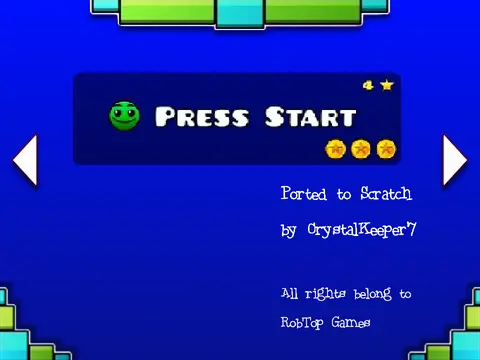 Easy Geometry Dash level with simple obstacles