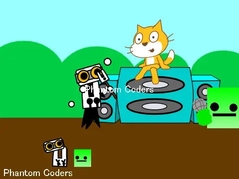 fnf battle of scratchers flying dino vs phantom coders lol