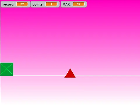 G√©om√©trie Dash Remix gameplay showing cube jumping over spikes