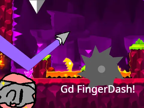 gd fingerdash wave game
