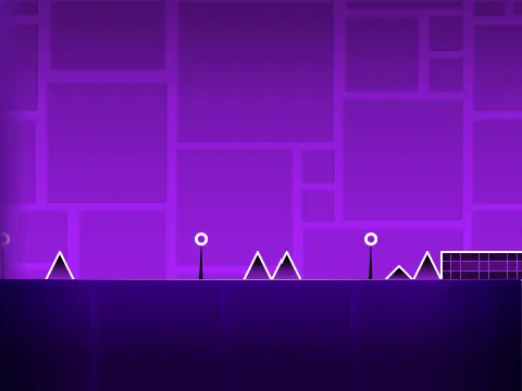 Geometry Dash World Toxic Factory level with industrial obstacles