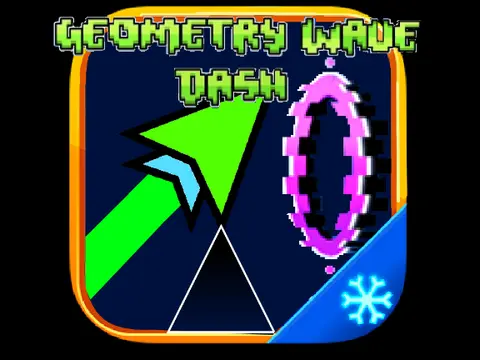 player controlling a wave icon dodging spikes in geometry wave dash brandon