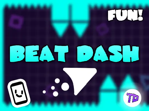 geometric beat dash mobile-friendly neon tinydxde