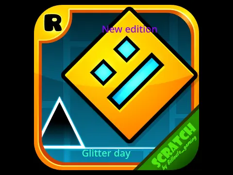 Geometridash Glitter Day Remix - Sparkling Geometry Dash Fan Level Logo