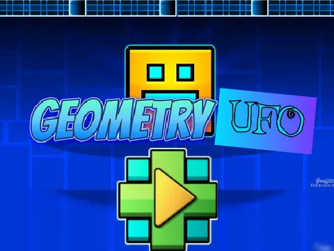 Geometrie UFO gameplay showing UFO mode flight challenges