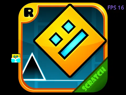 Recreated Geometry Dash Stereo Madness level with cube icon