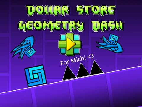 Screenshot of the classic Stereo Madness level recreated in Geometry Dash style