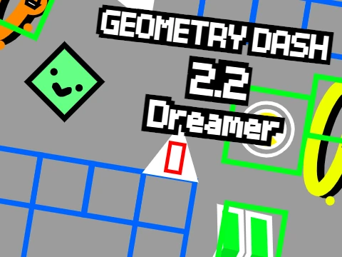 Screenshot of Geometry Dash 2.2 Dreamer level created on Scratch