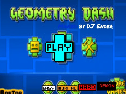 Geometry Dash 2.3 game interface showing difficulty selection