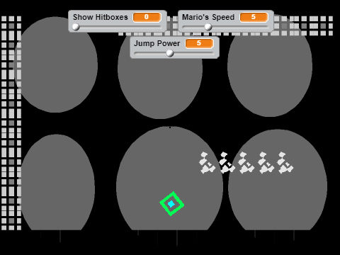 Screenshot of Geometry Dash Super Mario World 1-2 recreation level