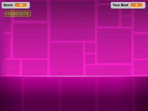 Geometry Dash 4.6 v4 platformer game character navigating obstacles