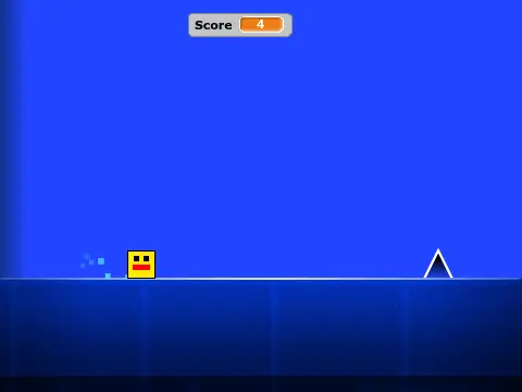 Geometry Dash web version with ship mode and platforming challenges