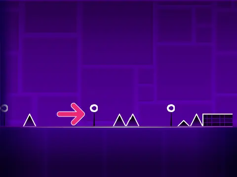 Geometry Dash Arrow rhythm level screenshot