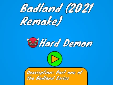 Geometry Dash Badland 2021 remake
