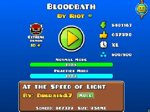 geometry dash bloodbath by riot remix