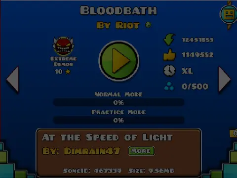 Geometry Dash Bloodbath Hacked V5 Logo