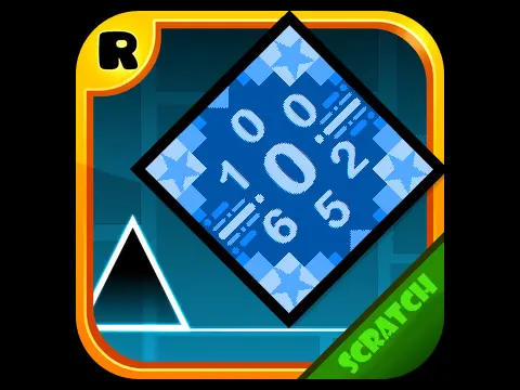 Screenshot of Geometry Dash but it uses my logo custom game