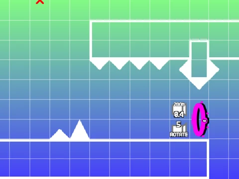 Gameplay screenshot of the Geometry Dash Clutterfunk v2 fan-made level
