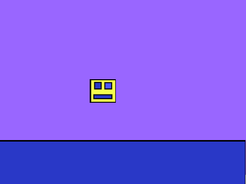 Geometry dash cube rotating through portals and spikes