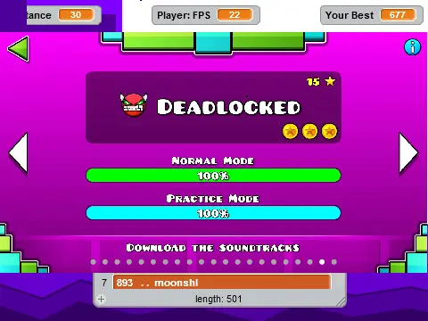 Geometry Dash Deadlocked Remix Gameplay Image