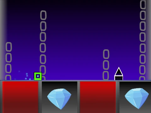 Screenshot of Geometry Dash Deluxe Edition project on Scratch