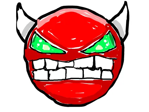 geometry dash demon scibble art