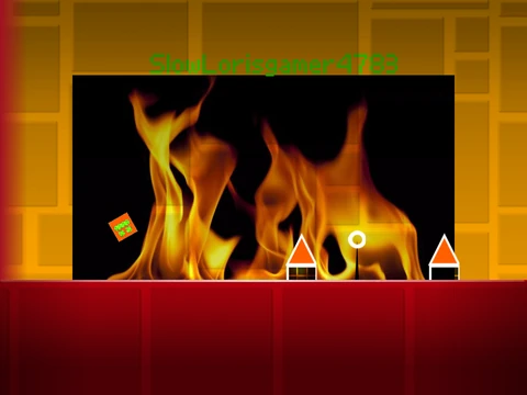 Screenshot of Geometry Dash Dry Out level on Scratch