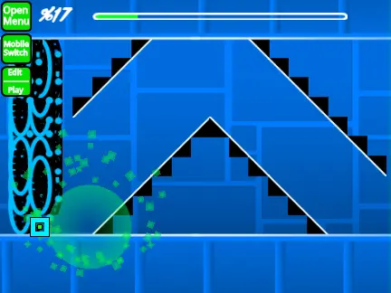 Geometry Dash Easy Challenge gameplay screenshot