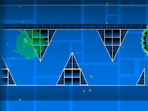 Screenshot of Geometry Dash Easy Demon Spam Level gameplay