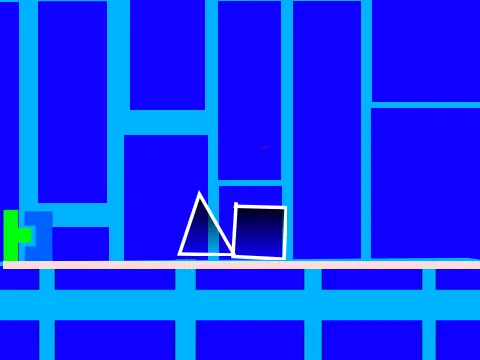 Geometry Dash Editor Noclip showing no collision mode