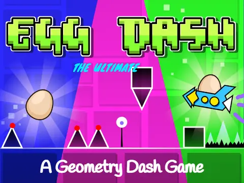 Geometry Dash Egg Dash remix gameplay with egg hero