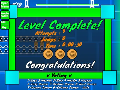 Geometry Dash Game Logo - Play Online Free