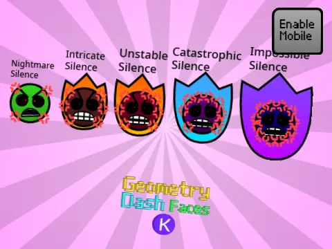 geometry dash faces remix