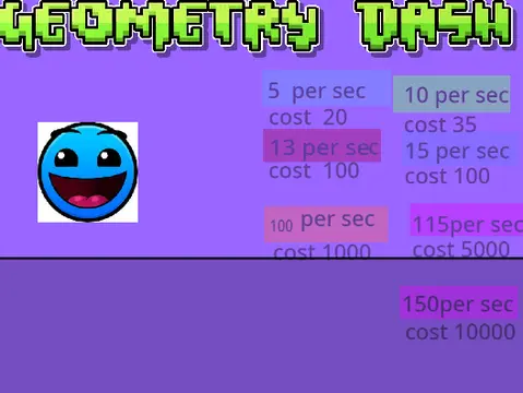 Geometry Dash Faces Smash Game Logo
