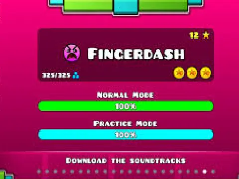 Geometry Dash Fingerdash Beta Level Game Image