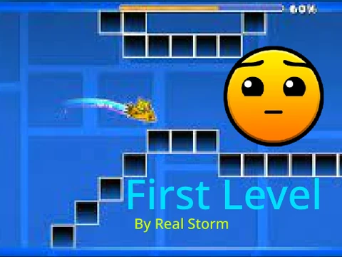 Geometry Dash first level by Real Storm - the original level ID 128