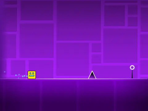 Geometry Dash Game V6 screenshot showing core gameplay
