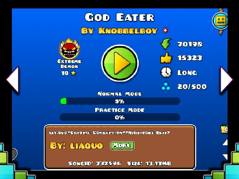 Geometry Dash God Eater HACKED