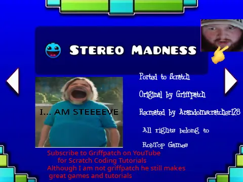 Screenshot of the glitchy Geometry Dash Hacked and Crazier level