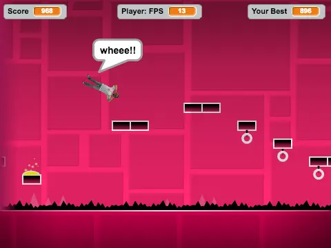 Geometry Dash Hacked Like Crazy Game Logo