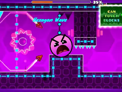 geometry dash hexagon wave by polygondonut