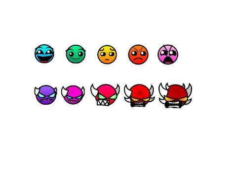geometry dash icons and assets