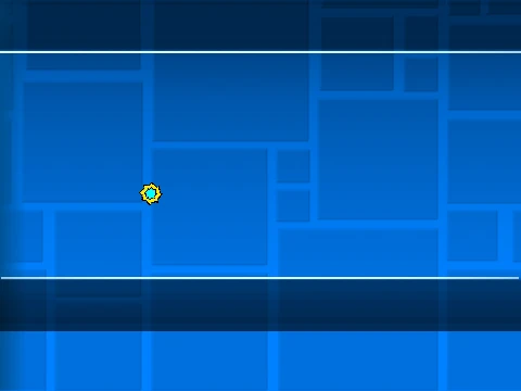 Screenshot of Geometry Dash Level Fingerspam fast-paced gameplay