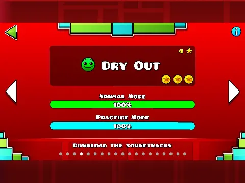 geometry dash level dry out
