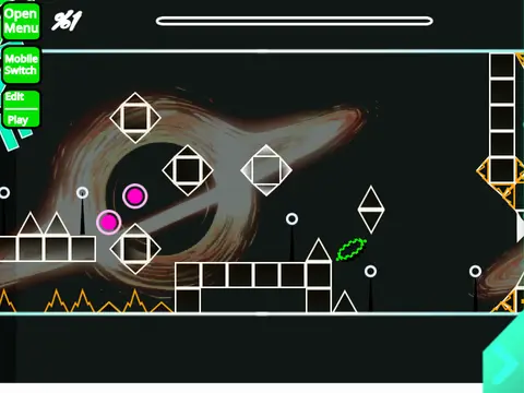 Geometry Dash Level Editor Gravoton - build levels with enhanced gravity and anti-gravity portals